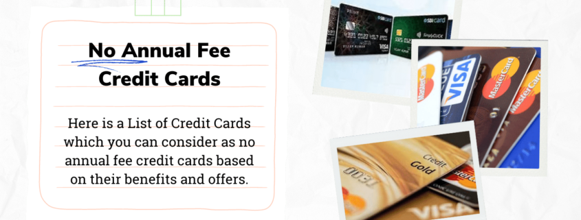 no annual fee credit cards