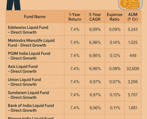 Top 10 liquid mutual funds in India 2025