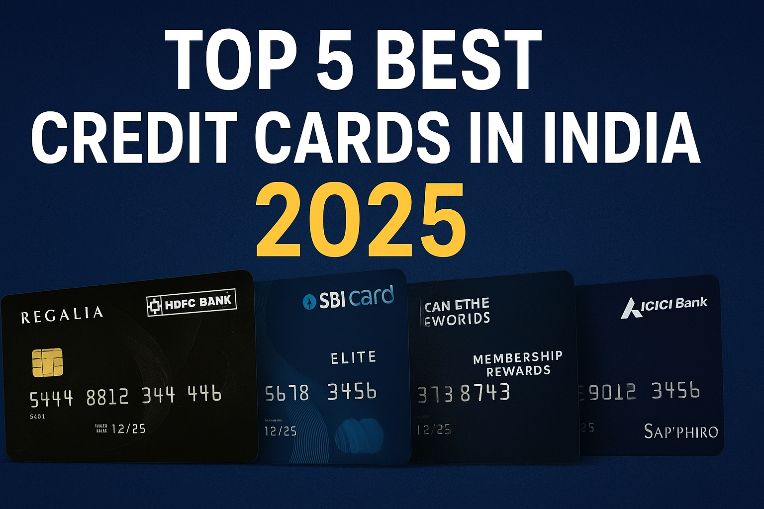 Top 5 Best Credit Cards in India 2025